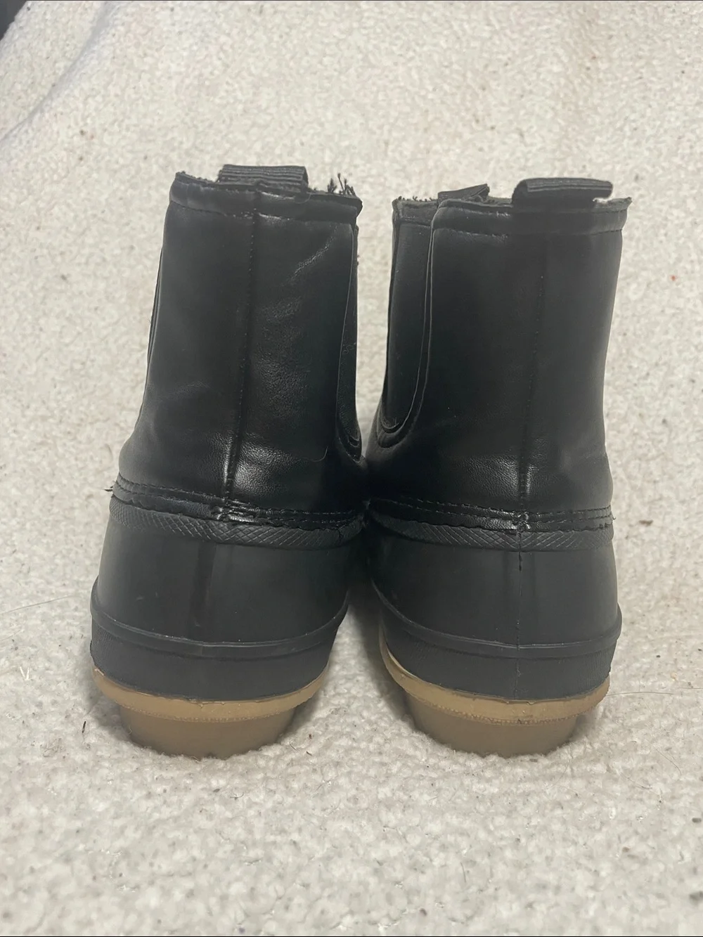 HISEA Black Insulated Waterproof Slip-On Rain / Outdoor Chelsea Boot Size 9
